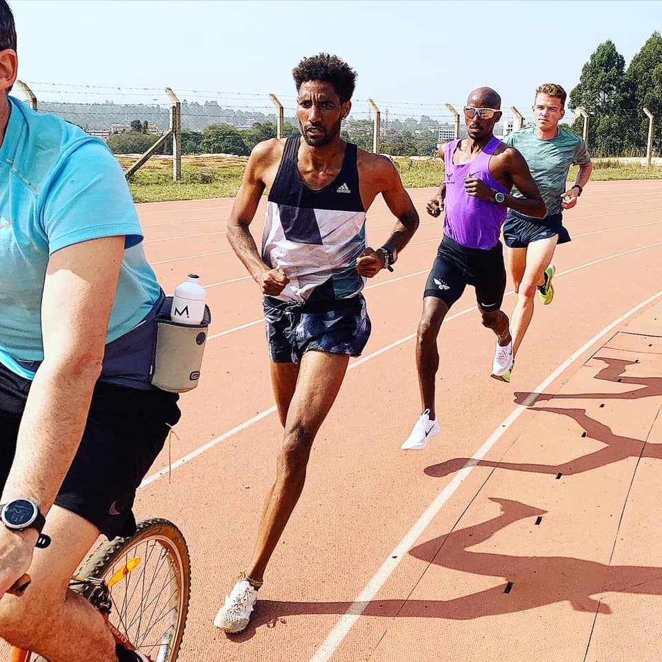 Training mit Mo Farah und Andy Butchart im Kipchoge Keino Stadium kenia 2020